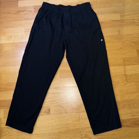 Chefworks Essential Baggy Zip-Fly Chef Pants Unisex Relaxed Fit Black Size XL - Picture 1 of 16